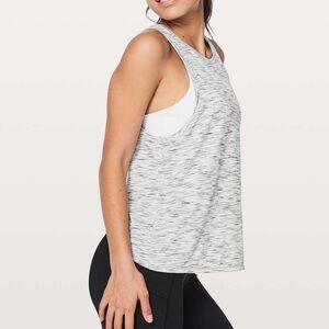 Lululemon Squad Goals Tank Top - Tiger Space Dye Black White